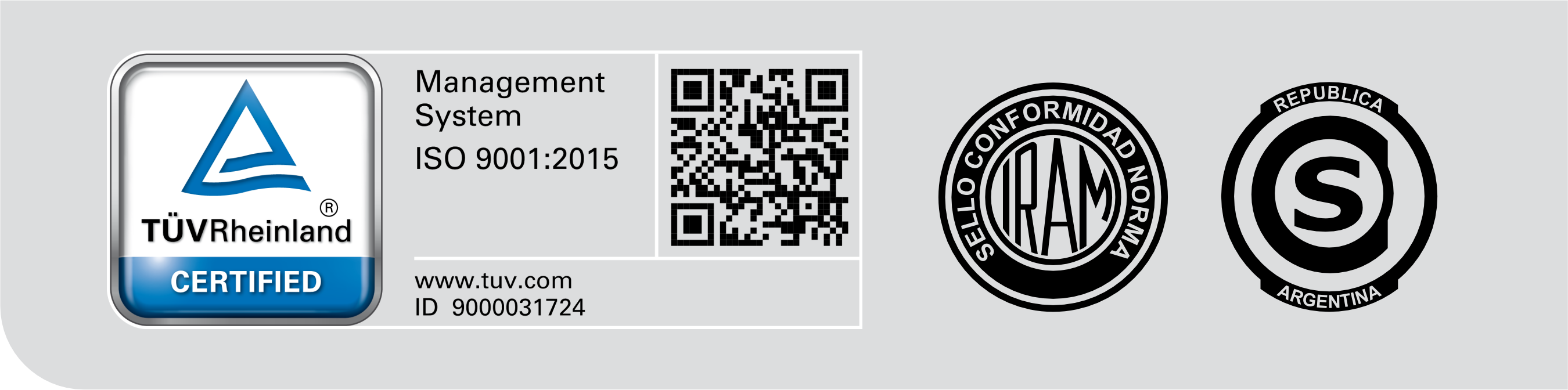 TÜV ISO Certificados